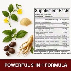 Extreme Energy Capsules with Red Ginseng – Everyday Energy Support – 60 Softgels