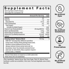 Force Factor Amazing Ashwa Soft Chews for Stress Relief & Focus
