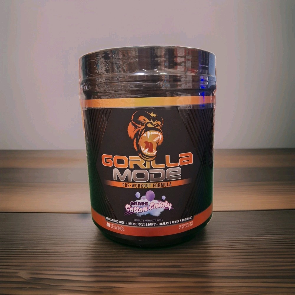 Gorilla Mind – Gorilla Mode Pre-Workout – Grape Cotton Candy (40 Servings)