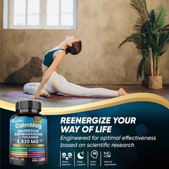 Cortisol Supplement Magnesium Glycinate 250mg Ashwagandha 150mg (5 Bottles Sale)