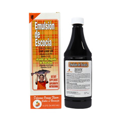 Emulsion De Escocia Cod Liver Oil & Vit A, D & E – Orange Flavor 15.3 fl oz