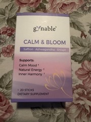 Gynable Saffron Supplements Calm Drink Mix Powder,7‑in‑1 Blend with 89mg Saffron
