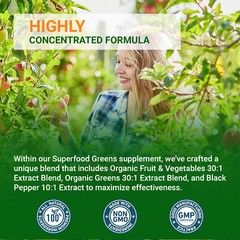 Superfood Greens – Immune, Digestive, Gut Health, Includes Greens & Fruits