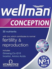 Wellmam Conception Tablets for Men 30 Count Nutritional Support Zinc CoQ10