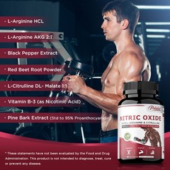 Nitric Oxide 240pcs – Helps Build Muscle And Supports Blood Flow, Circulation