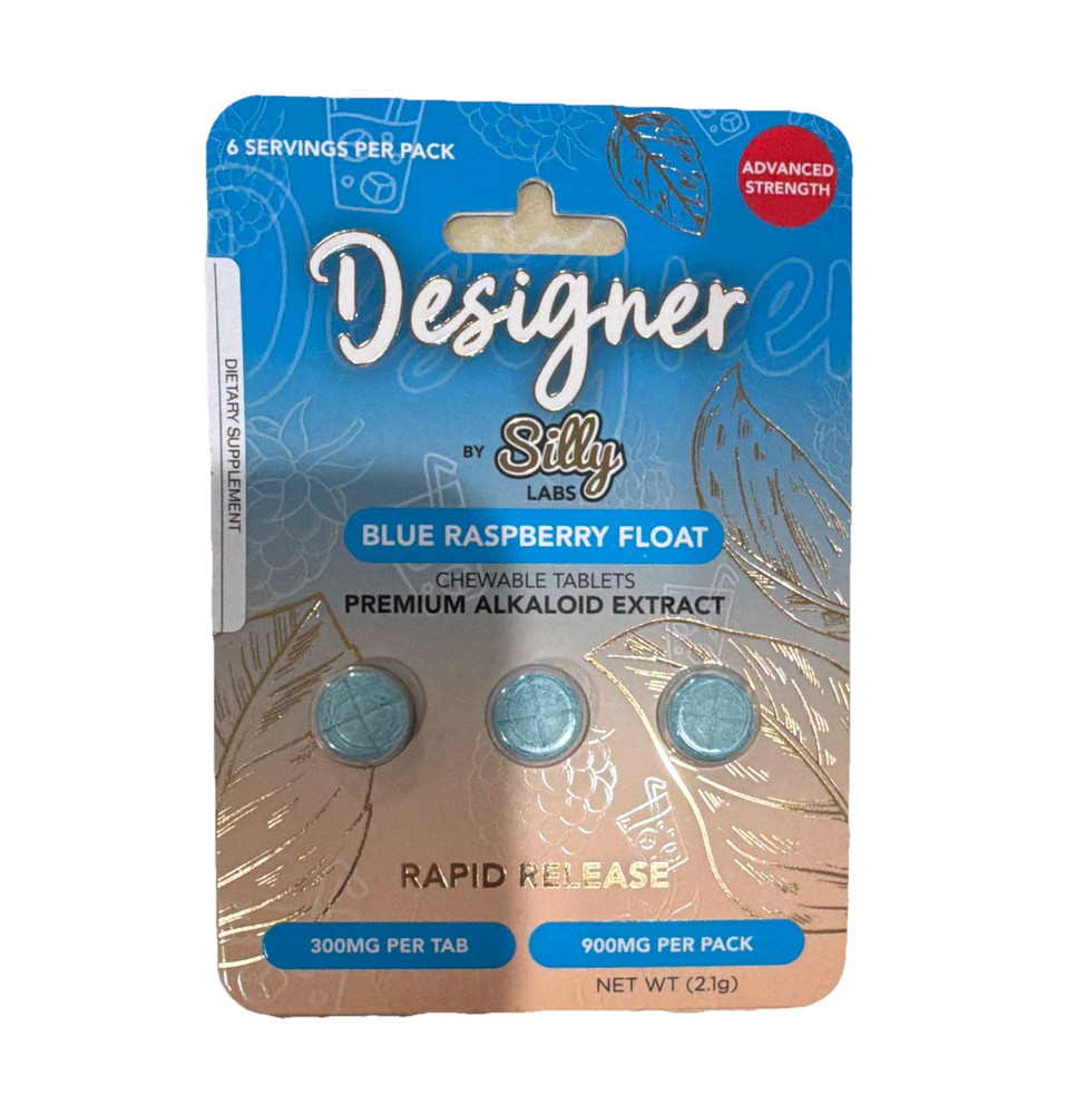 Silly Labs Mood Support Blue Raspberry Rapid Release Chewables 300mg 12ct