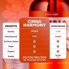 (5 Pack) Cinna Harmony Blood Support Drops CinnaHarmony Supplement 300 Servings