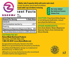 Magnesium Glycinate 200 Mg per Serving, Dietary Supplement for Muscle, Heart, Ne