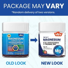 14-in-1 Magnesium Complex Gummies – with Ashwagandha, L-Theanine, D3 & Zinc –…