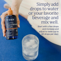 Trace Mineral Drops 8 Fl Oz Liquid Mineral Supplement with 70+ Essential Mineral