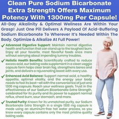 Sodium Bicarbonate Capsules Extra Strength Organic Use No Junk Tablet 1300 Mg