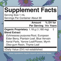 MaryRuth’s Organic Lymphatic Support – Echinacea & Elderberry Drops – Vegan – 30