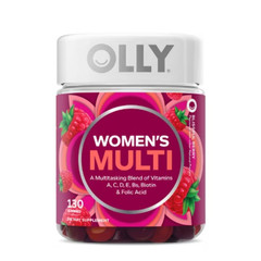 OLLY Womens Multivitamin Gummies – Berry – 130ct No Artificial Colors, Keratin
