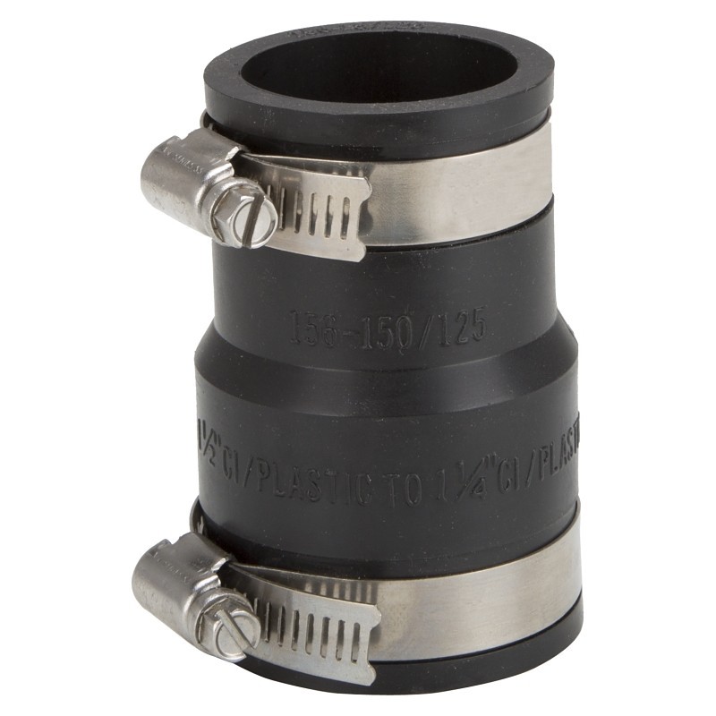 ProSource FC56-15125 Coupling, 1-1/2 x 1-1/4 in, Cast Iron, Plastic and Steel Dr