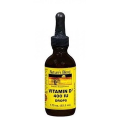 Vitamin D3 Liquid With Dropper 10 mcg (400IU) 1.75 Oz By Nature’s Blend