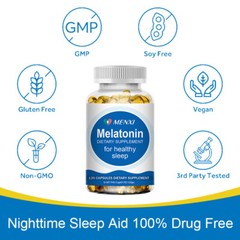 Organic Sleep Support Capsules – 10/60/120PCS, Deep Sleep & Refreshed Mornings