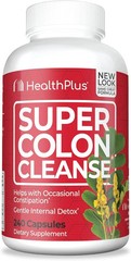 Health Plus Super Colon Cleanse Constipation Relief Capsules 240 Ct Pack of 3