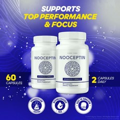(1 Bottle) Nooceptin – Cognitive Enhancer Capsules for Cognition and Focus