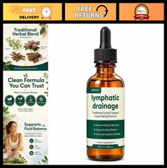 Organic Lymphatic Drainage Drops – Cleavers, Red Clover, Stillingia, 3.38 fl oz