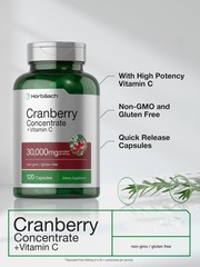 Horbäach Cranberry Concentrate Extract Pills + Vitamin 120 Count (Pack of 1)