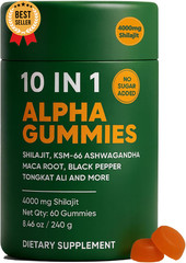 Shilajit Gummies 4000mg Himalayan Energy Boost Ashwagandha Maca Tongkat 60ct