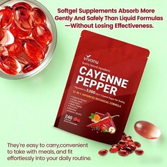 Cayenne Pepper Supplement | Circulation & Heart | Health Vit E D3 K2 Grape Seed