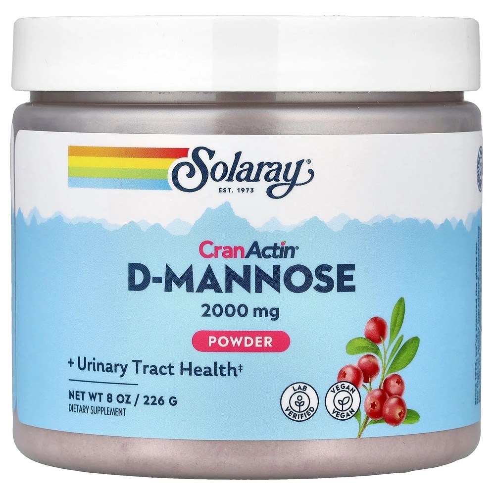 2 X Solaray, CranActin�, D-Mannose Powder, 8 oz (226 g)