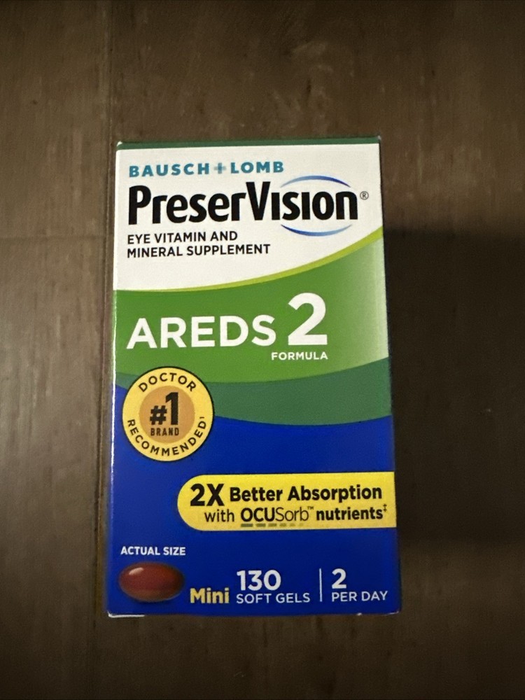 Bausch + Lomb PreserVision AREDS 2 Formula 130 softgels – NEW – EXP 2027+