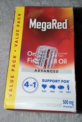 MegaRed Omega-3s Fish & Krill Oil Advanced 4inl 500mg 80 softgels Exp 02/2027