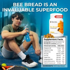 Bee Bread Pastilles Perga Pure Fermented Pollen Organic Supplement 1.42oz/40g