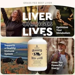 Ancestral Supplements Grassfed Beef Liver-180Capsules 500mg EA Exp 07/2028
