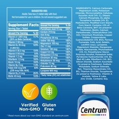 Centrum Multivitamin For Men Multivitamin/Multimineral Supplement Vitamin D3 B