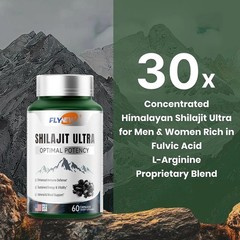 Flynew Shilajit Ultra Optimal Potency, Shilajit Extract with L-Arginine 2 pac…