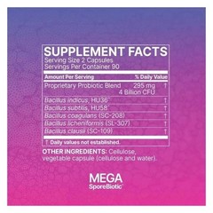 Mega Sporebiotic 180 Capsules Microbiome, Gut Health Probiotic – free delivery