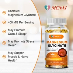 400MG Magnesium Glycinate High Absorption,Improved Sleep,Stress & Anxiety Relief