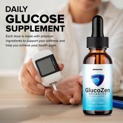 (3 Pack) GlucoZen Liquid Drops – Gluco Zen Drops Extra Strength Natural Blend