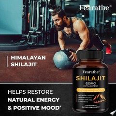 Himalayan Shilaji Capsules, Organic, Boost Energy, Stress, 30 To 120 Caps