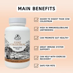 Mt. Capra Goat Colostrum | for Healthy Immune System, Gut, and Athletic Perfo…