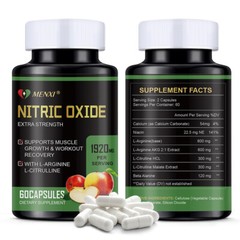 Nitric Oxide L-Arginine Pre Workout+Testosterone Booster,Multivitamin Men,Test