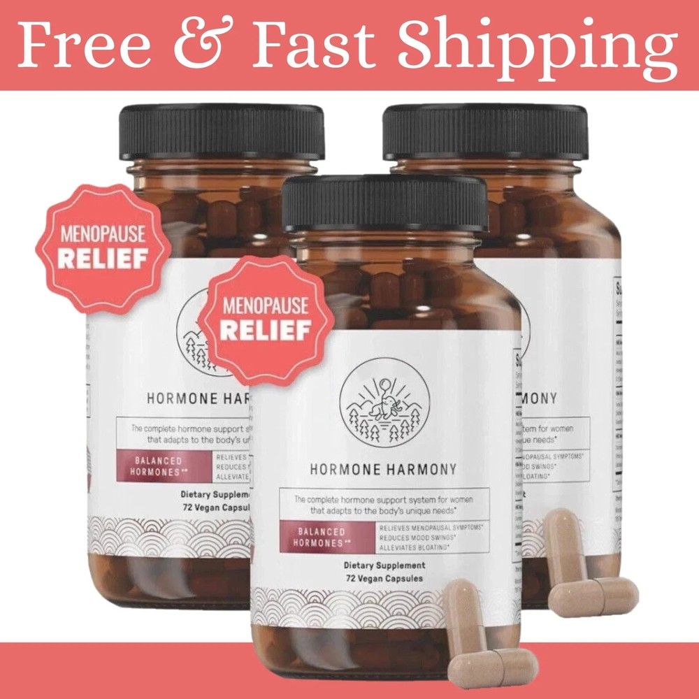3 pcs Happy Mammoth Hormone Harmony Natural Hormonal Support for Women 72 Caps