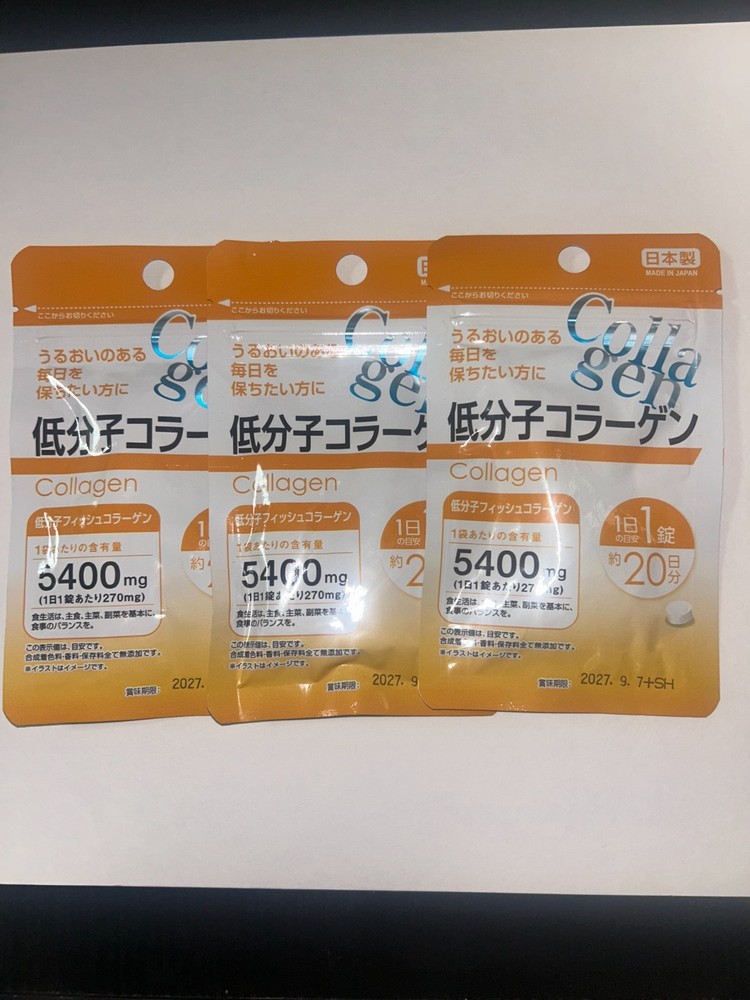 3 Packs DAISO Low Molecular Fish Collagen 5400mg 60 Days Made in Japan FREE SHIP