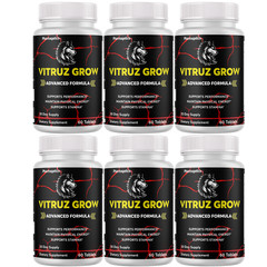 Vitruz Grow Male Performance Support, (6 Pack) Official Better Stamina Formula