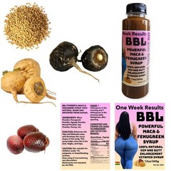 ONE WEEK RESULTS BBL POWERFUL MACA & FENUGREEK SYRUP 100% NATURAL 12oz