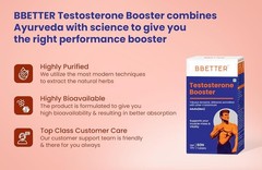 100% Natural Ayurvedic BBETTER Testosterone Booster Supplement for Men (60 Tab)