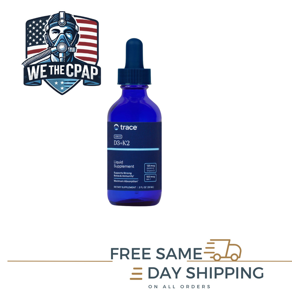Trace Minerals Liquid Ionic Vitamin D3 + K2 125 mcg 5000 IU D3, 100 MCG 296 serv