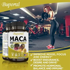 Maca Root 240pcs,Support Reproductive Health, Enhance Stamina, Reduce Stress
