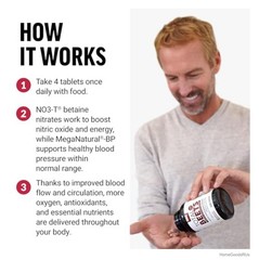 Beet Root Tablets 120 Count Nitric Oxide Booster Grape Seed Extract Heart