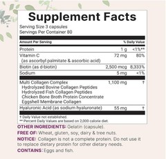MicroIngredients Multi-Collagen Complex 240 Caps – Types I II III V X Hydrolyzed