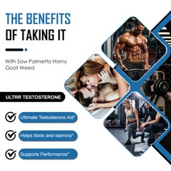 Natural Testosterone Booster – Increase Energy Muscle Strength Growth BEST PRICE