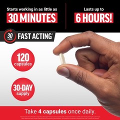 Force Factor Nitric Oxide Booster L-Arginine Muscle Pumps Endurance 120 Capsules